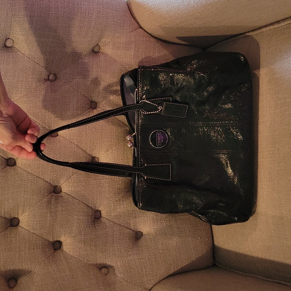Coach patent leather purse